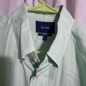 Faconnable Men's Light Green Button Down Shirt